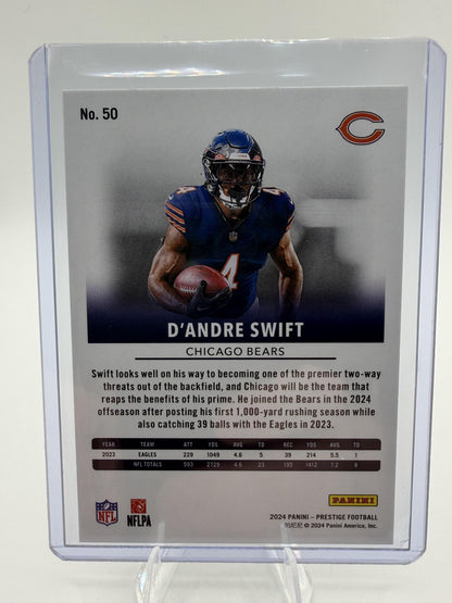 2024 Panini Prestige D'Andre Swift Diamond Xtra Points Card #50 Bears