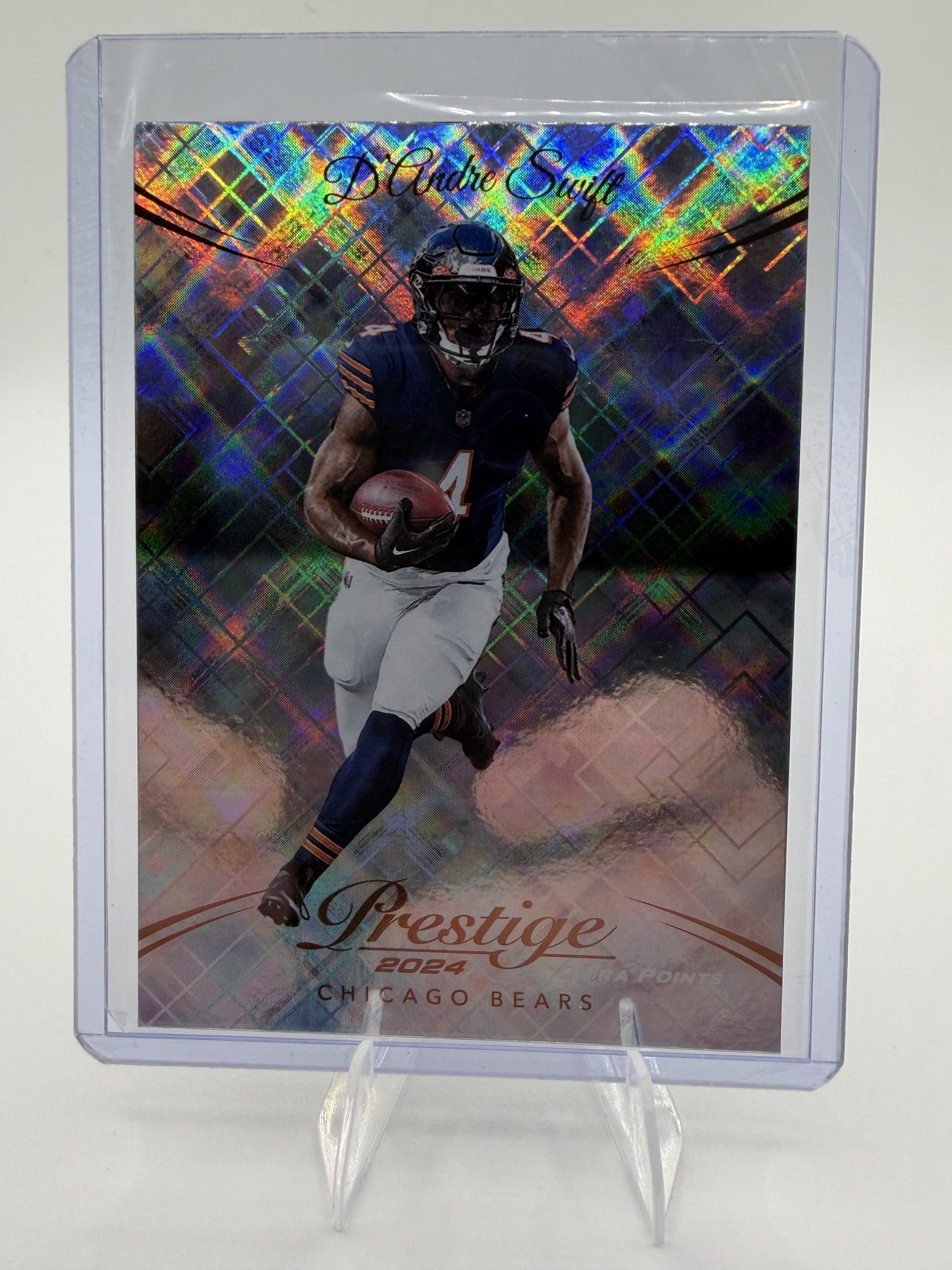 2024 Panini Prestige D'Andre Swift Diamond Xtra Points Card #50 Bears