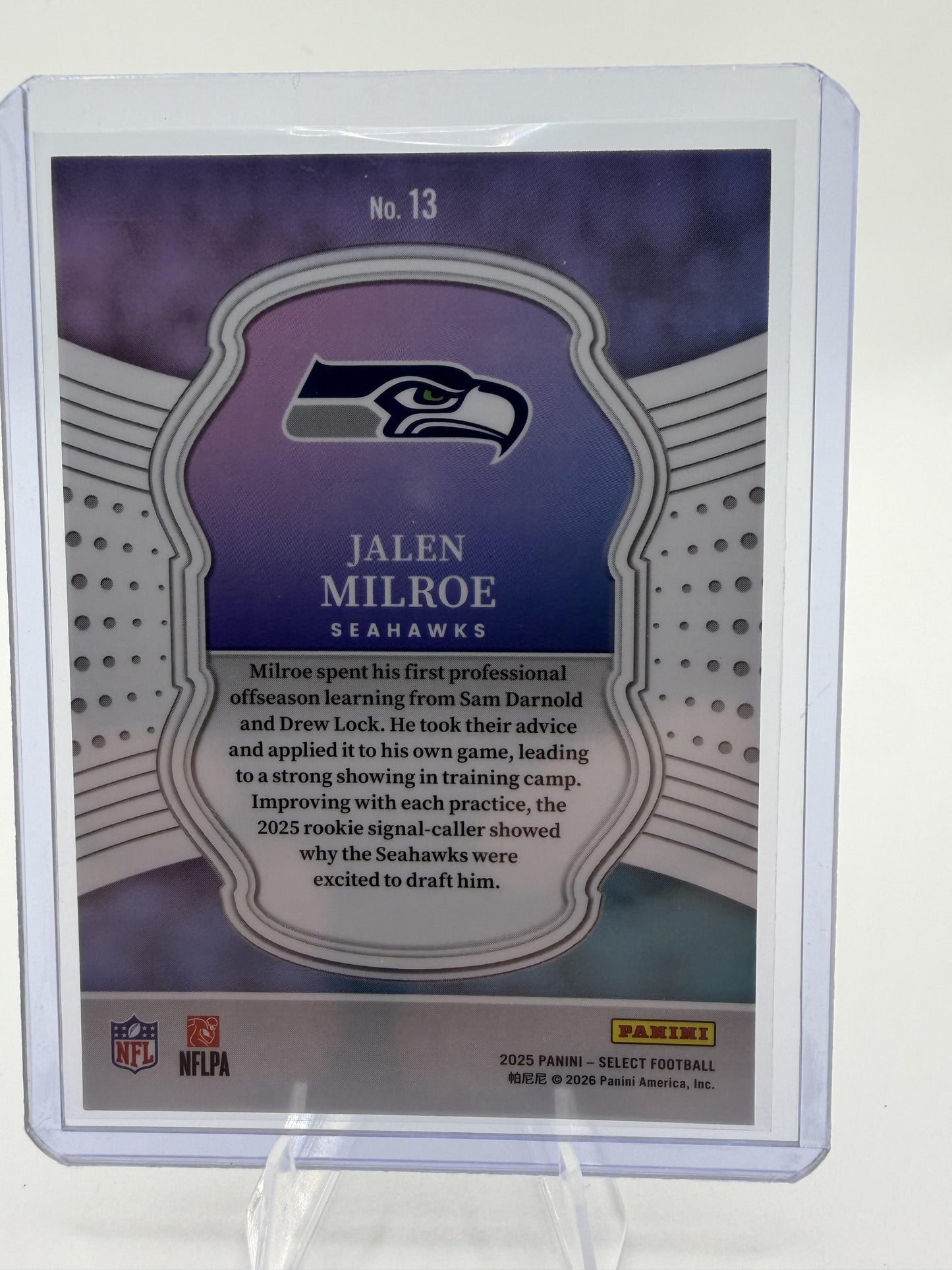 2025 Panini Select Jalen Milroe Select Certified  Rookie Card #13