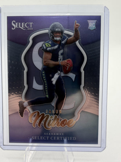 2025 Panini Select Jalen Milroe Select Certified  Rookie Card #13