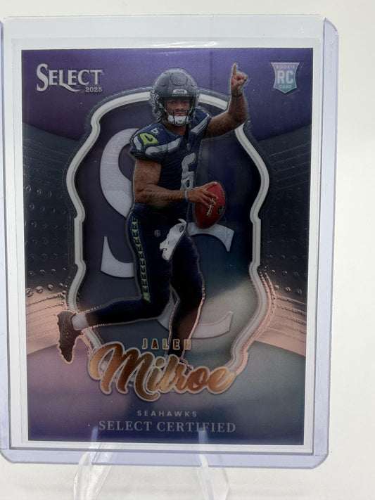2025 Panini Select Jalen Milroe Select Certified  Rookie Card #13