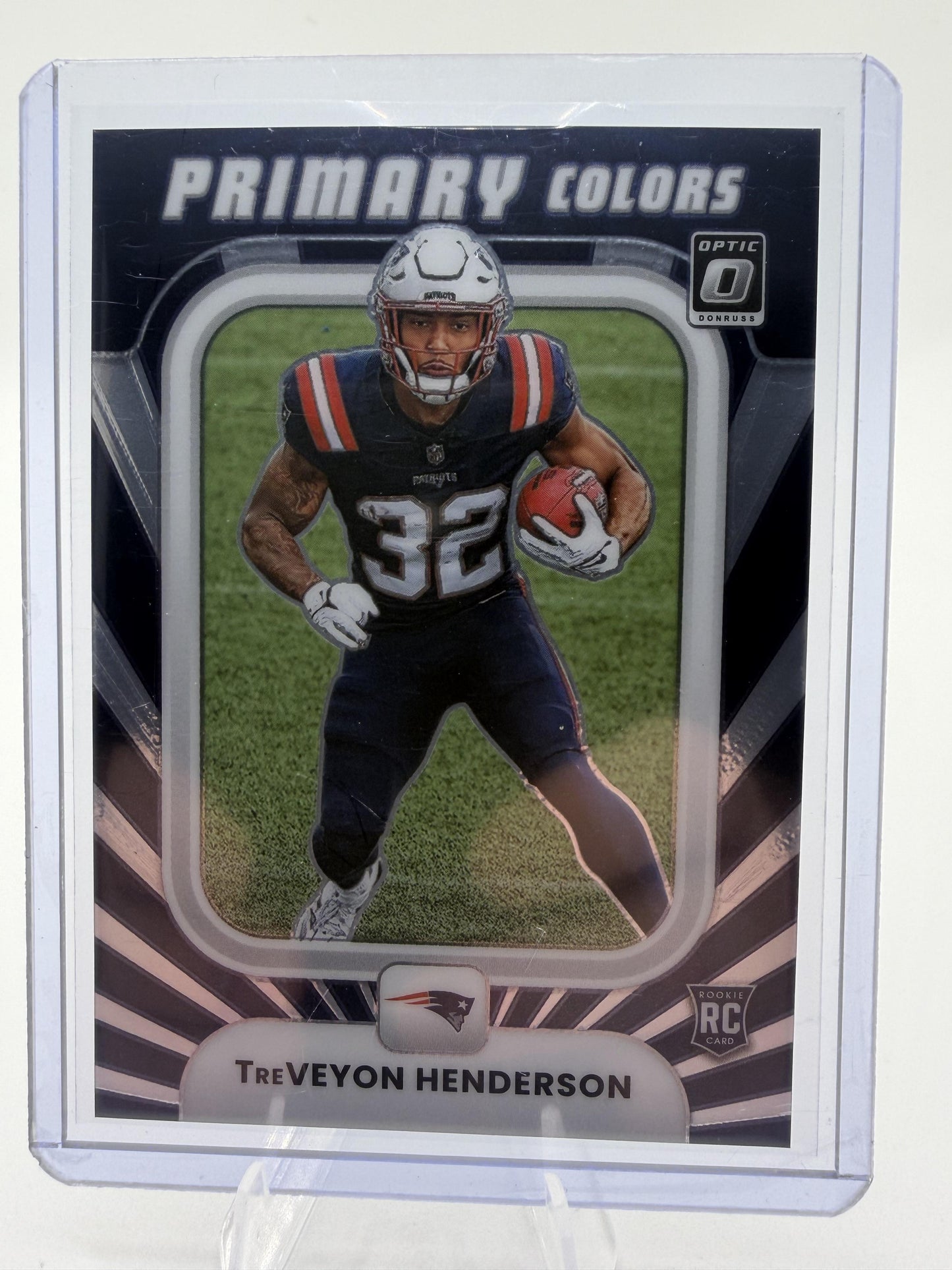 2025 Panini Donruss Optic TreVeyon Henderson Primary Colors RC Card #20 Pats