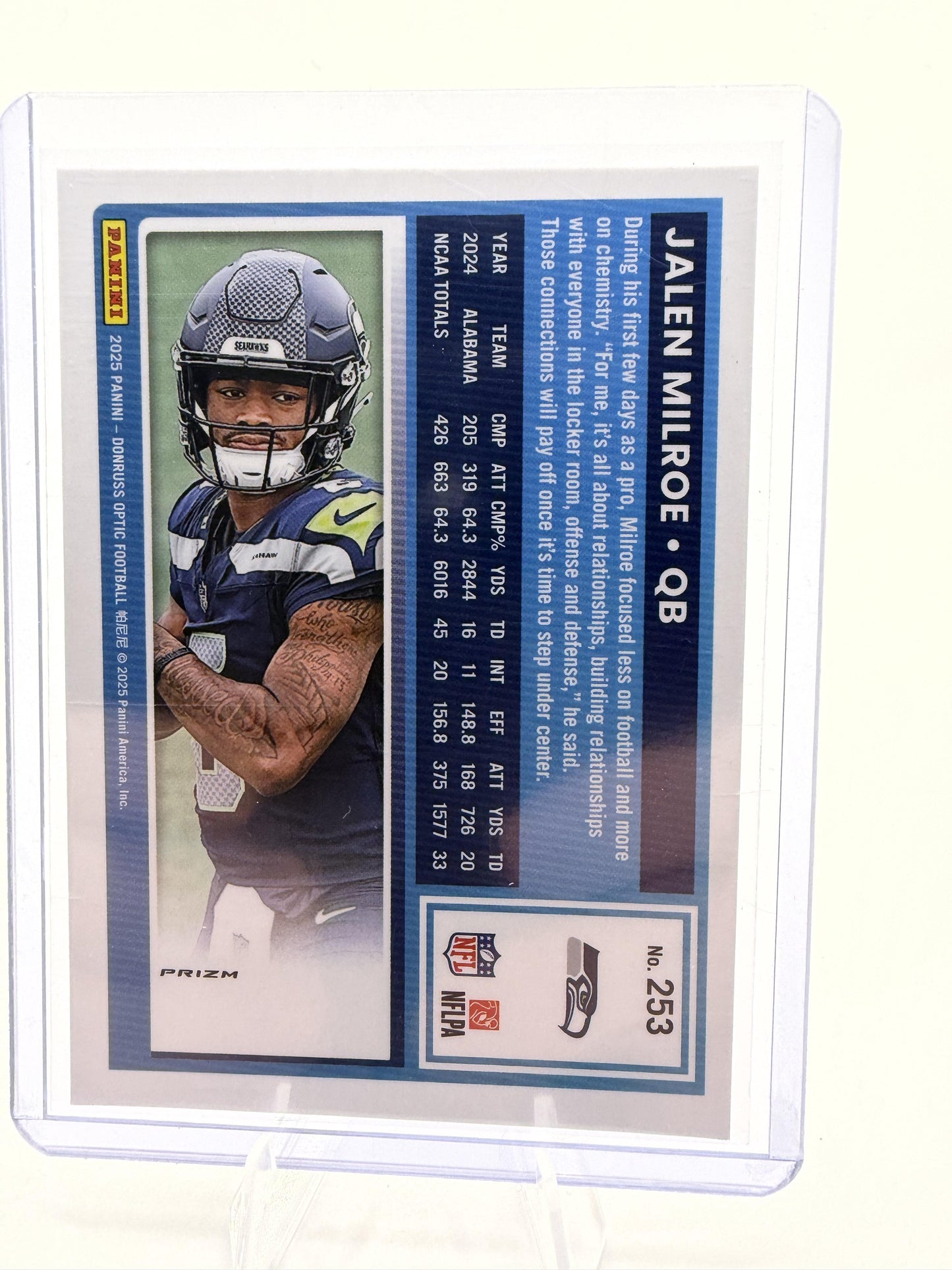 2025 Donruss Optic Jalen Milroe Rated Rookie Fire Emoji SSP Case Hit Card #253
