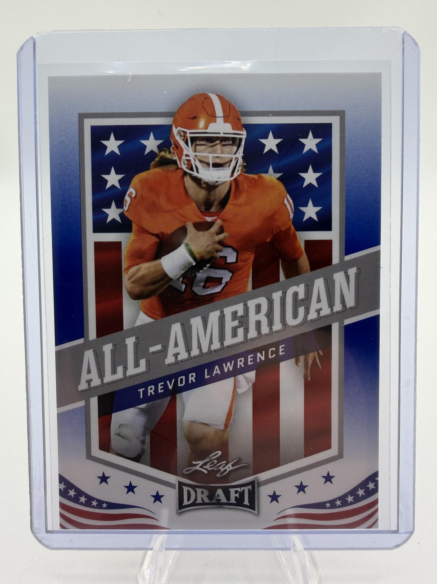 2021 Leaf Draft Trevor Lawrence All-American #50 Clemson Tigers QB Card