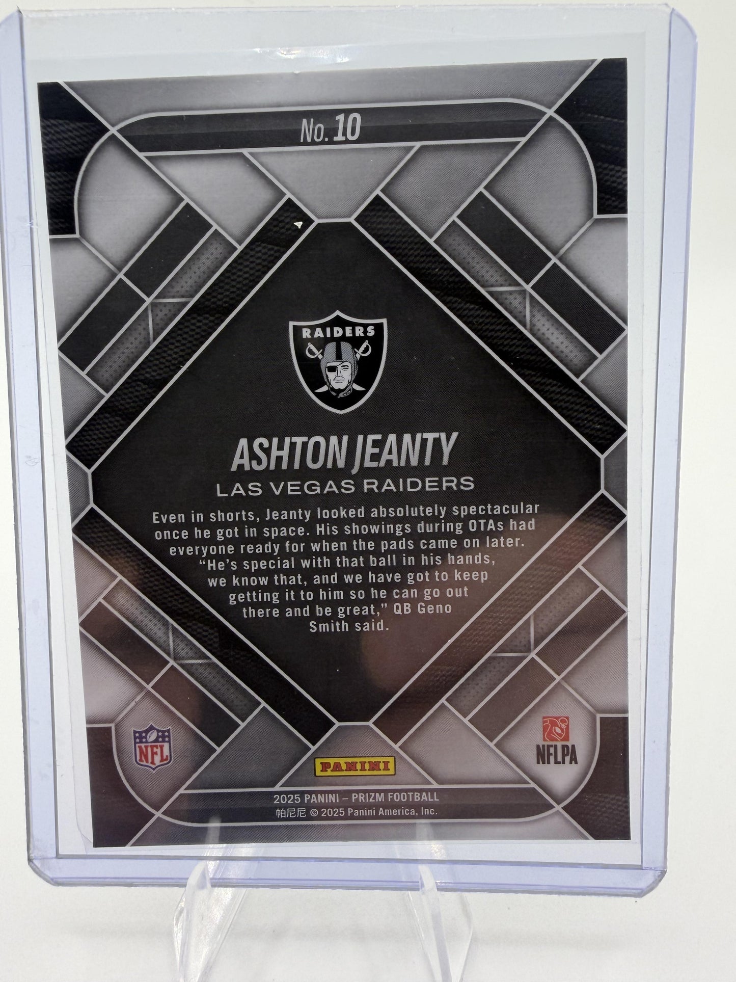2025 Panini Prizm Ashton Jeanty Emergent  Rookie Card #10 Raiders