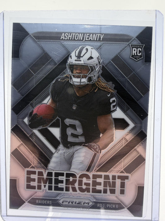 2025 Panini Prizm Ashton Jeanty Emergent  Rookie Card #10 Raiders
