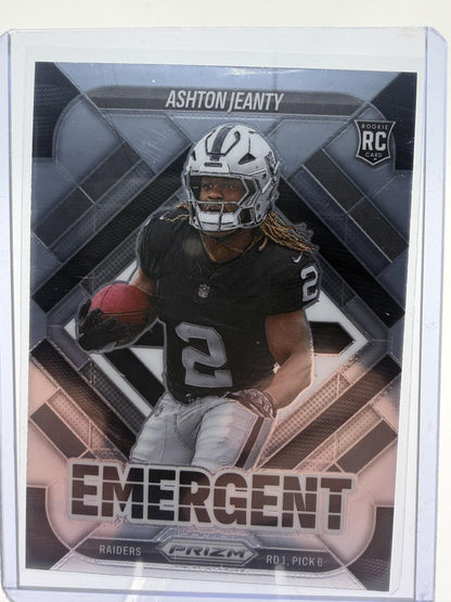 2025 Panini Prizm Ashton Jeanty Emergent  Rookie Card #10 Raiders