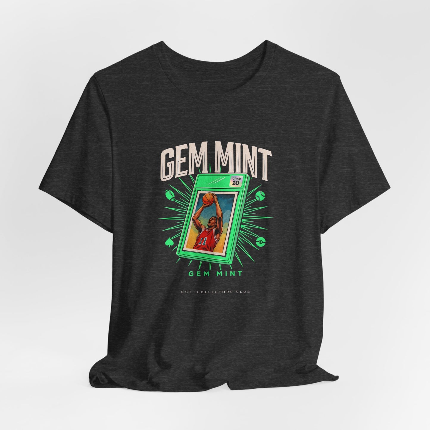 Gem Mint Graded 10 Collectors Club Graphic Tee – Premium Sports Card & TCG Hobbyist T-Shirt