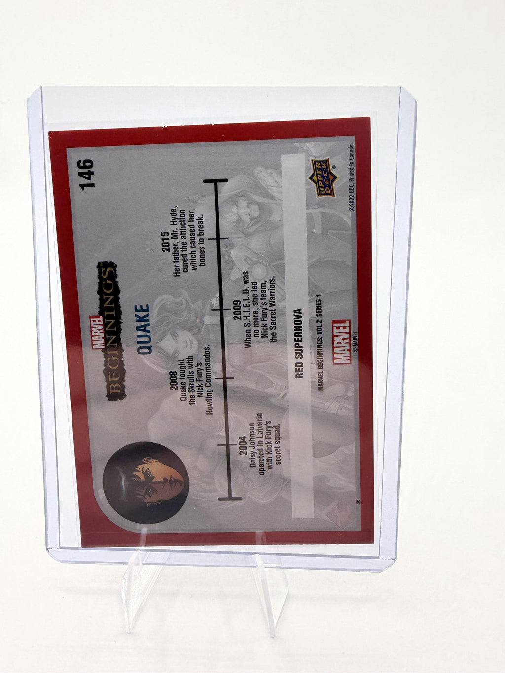 2022 Upper Deck Marvel Beginnings Quake Red Supernova Parallel Card #146