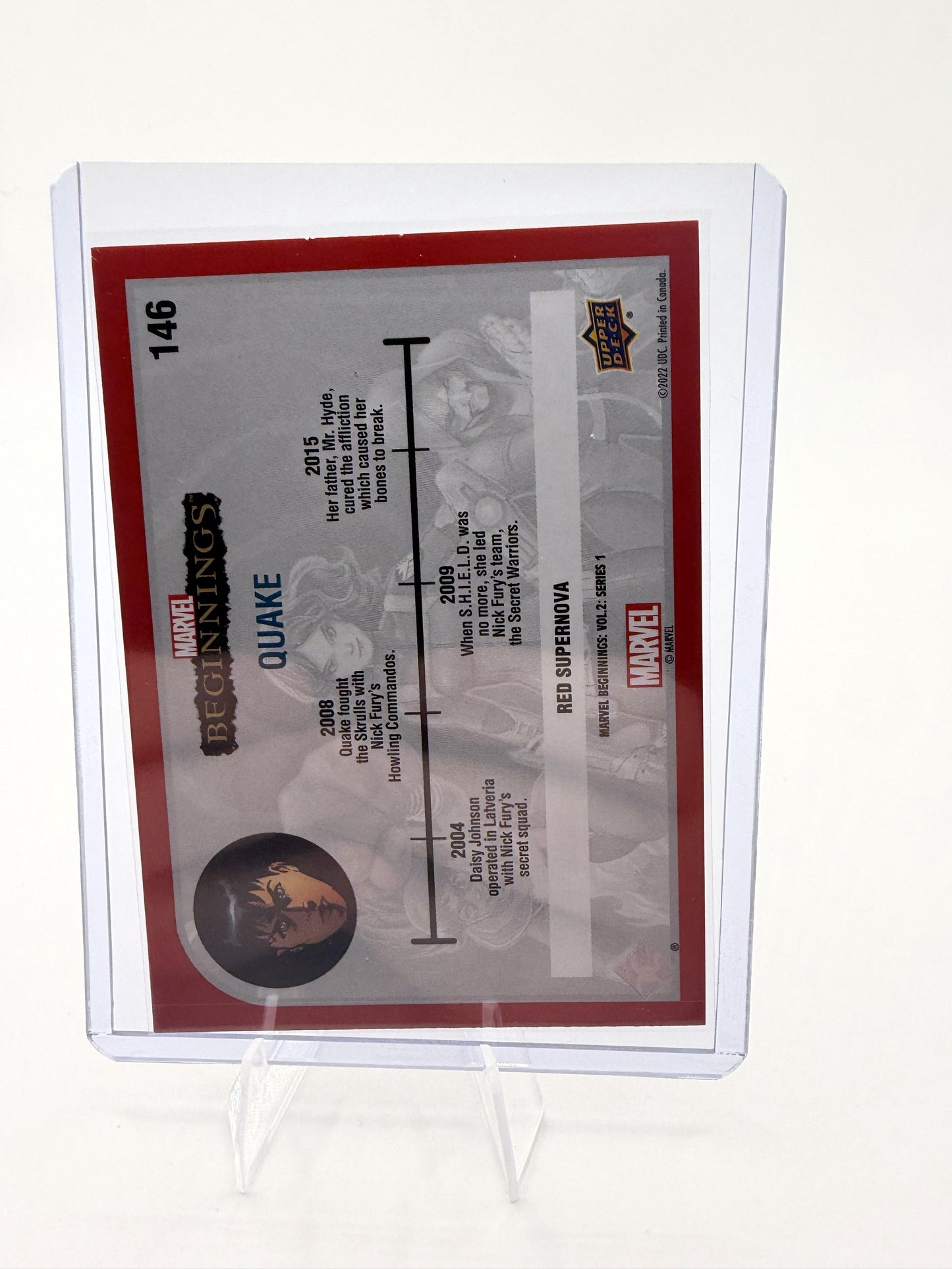 2022 Upper Deck Marvel Beginnings Quake Red Supernova Parallel Card #146