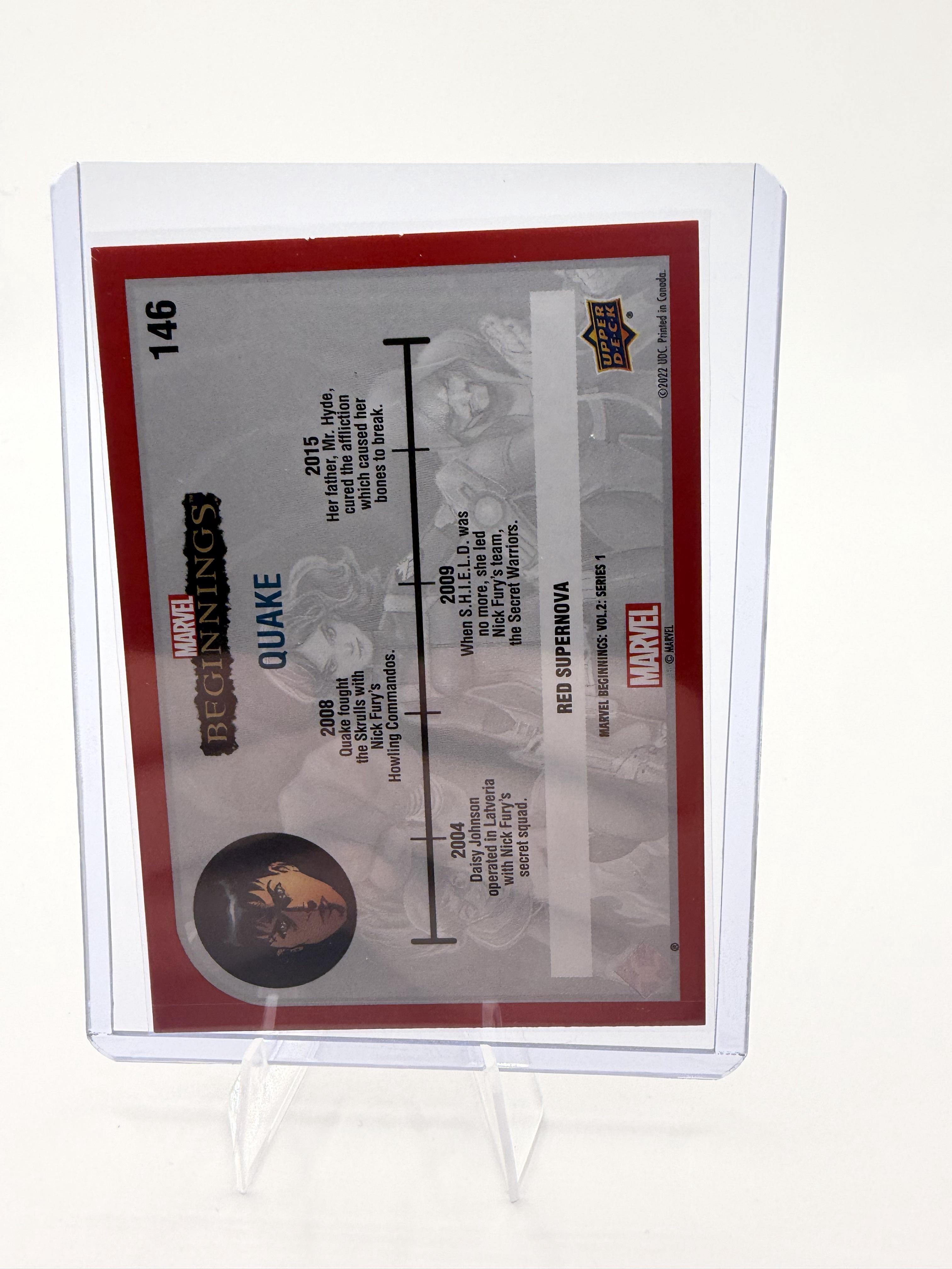 2022 Upper Deck Marvel Beginnings Quake Red Supernova Parallel Card #146
