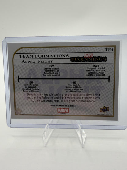2022 Upper Deck Marvel Beginnings Alpha Flight Team Formations Card #TF4