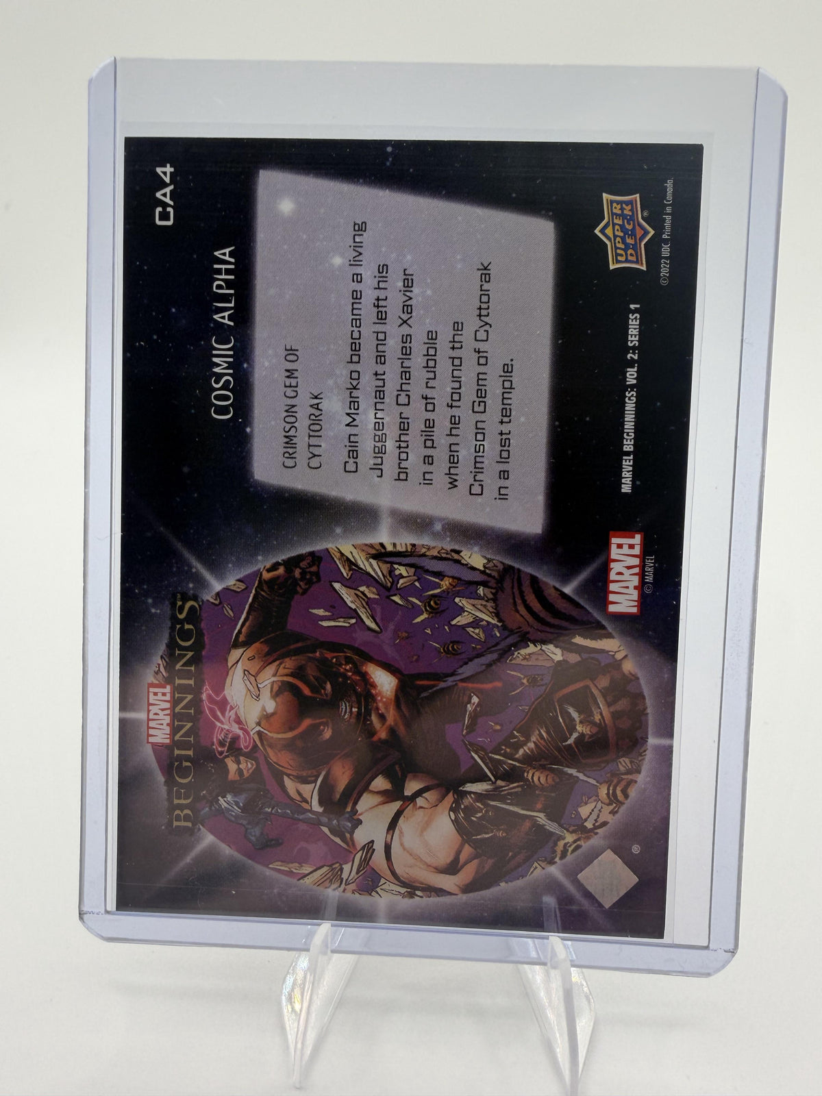 2022 Upper Deck Marvel Beginnings Crimson Gem of Cyttorak Cosmic Alpha Card CA4