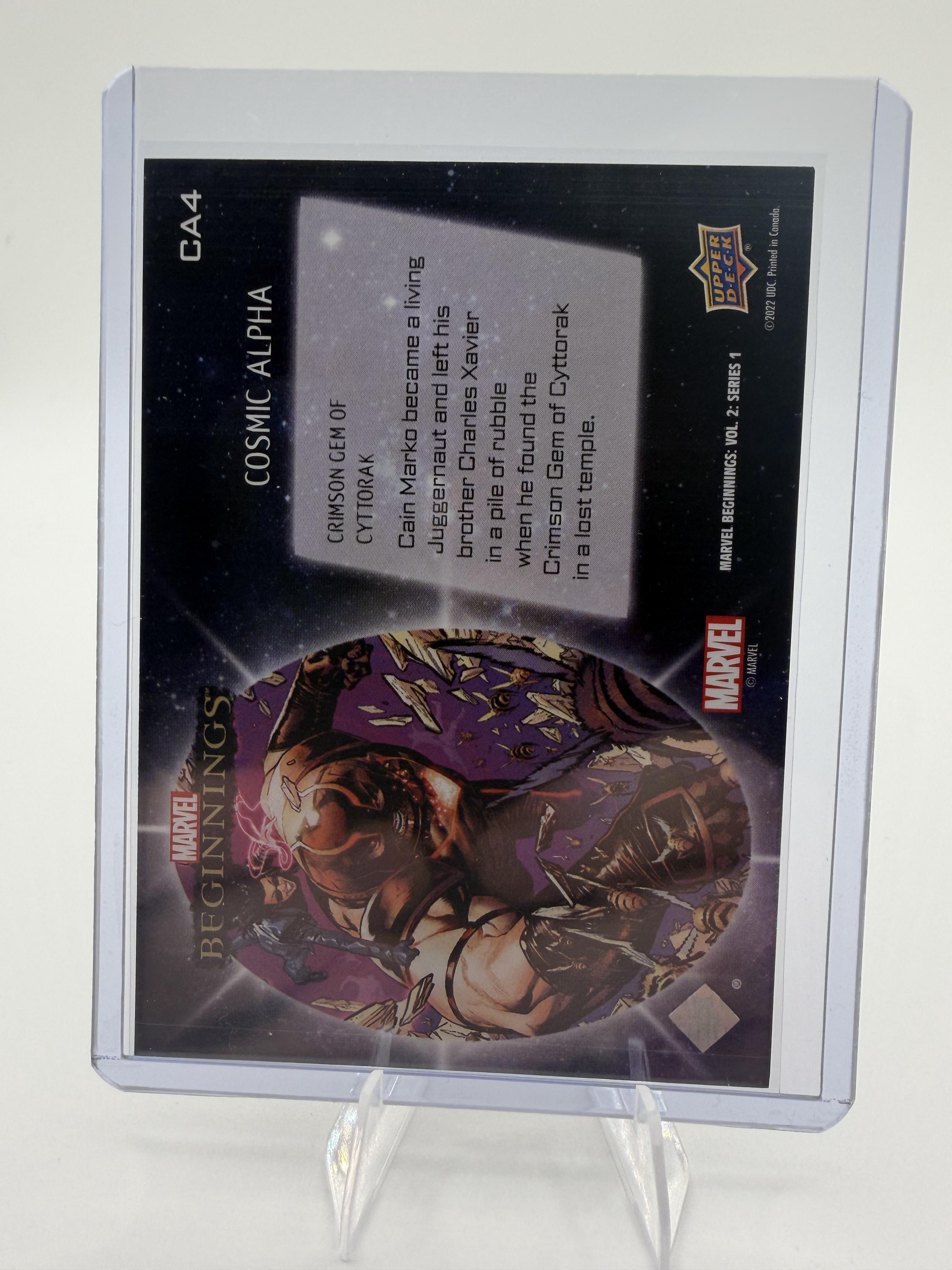 2022 Upper Deck Marvel Beginnings Crimson Gem of Cyttorak Cosmic Alpha Card CA4