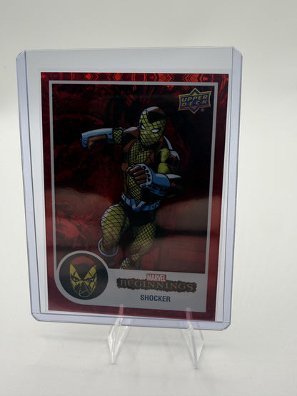 2022 Upper Deck Marvel Beginnings Shocker Red Supernova Parallel Card #39