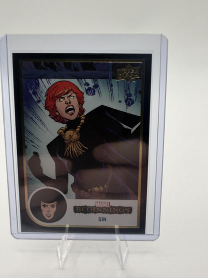 2022 Marvel Beginnings Vol 2 Sin #107 Black Base Border Trading Card
