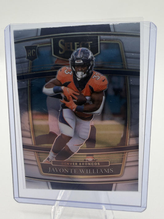 2021 Panini Select Javonte Williams Concourse  Prizm RC Card #57 Broncos
