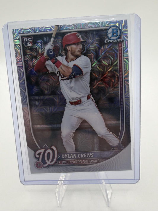 2025 Bowman Chrome Dylan Crews Rookie Card Mojo Refractor Card #42 Nationals