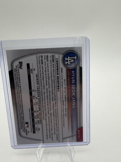 2025 Bowman Chrome Hyun-Seok Jang 1st Bowman Mojo Refractor Card #BCP-51 Dodgers