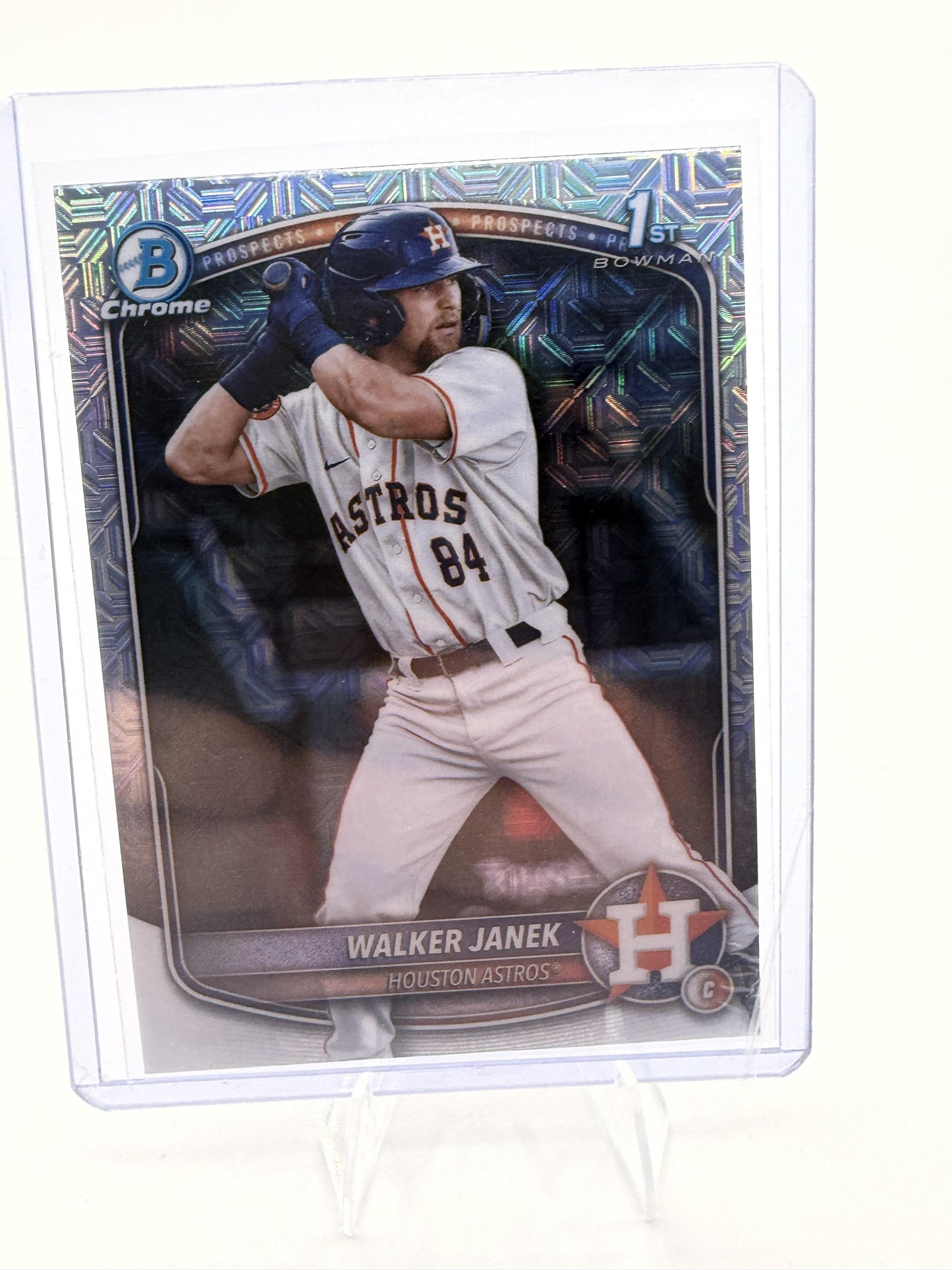 2025 Bowman Chrome Walker Janek 1st Bowman Mojo Refractor Card #BCP-15 Astros