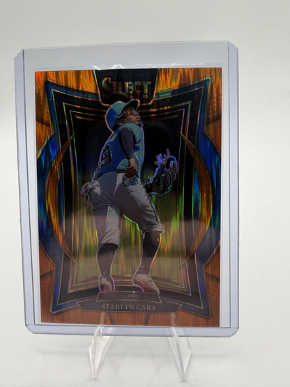 2025 Panini Select Starlyn Caba Concourse Orange Prizm Card #39 Phillies