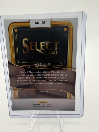 2025 Panini Select Paul Skenes Premier Level  Card #196 Pirates