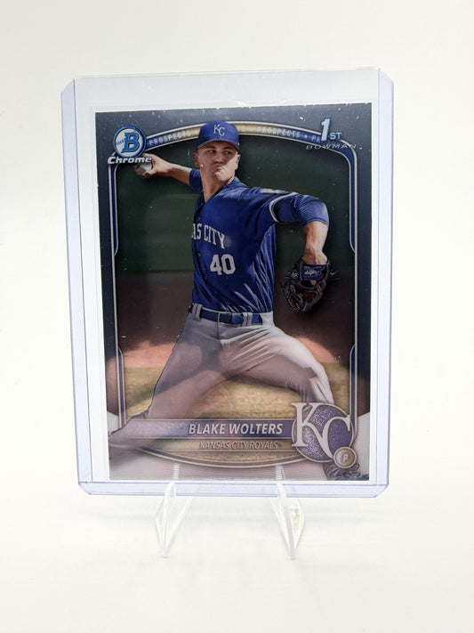 2025 Bowman Chrome Blake Wolters 1st Bowman Card BCP-76 KC Royals