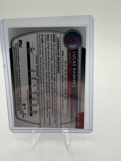 2025 Bowman Chrome Lucas Ramirez 1st Bowman Card BCP-135 LA Angels