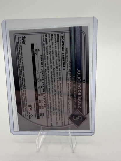 2025 Bowman Chrome Julio Rodriguez Mojo Refractor Card #79 Mariners Mega Box