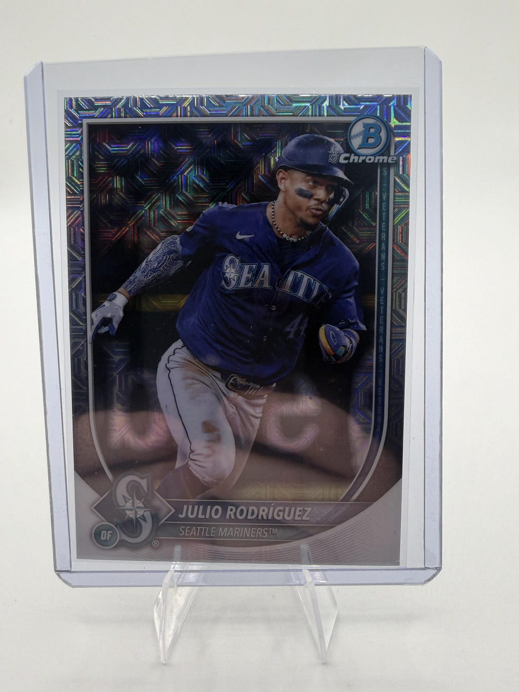 2025 Bowman Chrome Julio Rodriguez Mojo Refractor Card #79 Mariners Mega Box