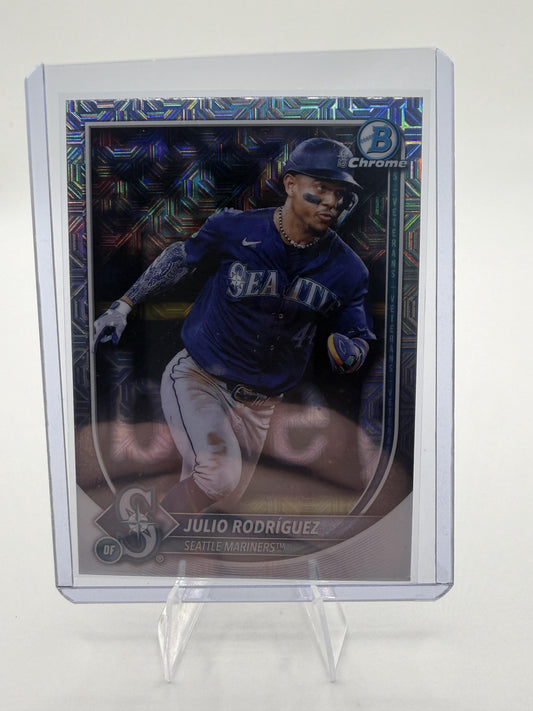 2025 Bowman Chrome Julio Rodriguez Mojo Refractor Card #79 Mariners Mega Box