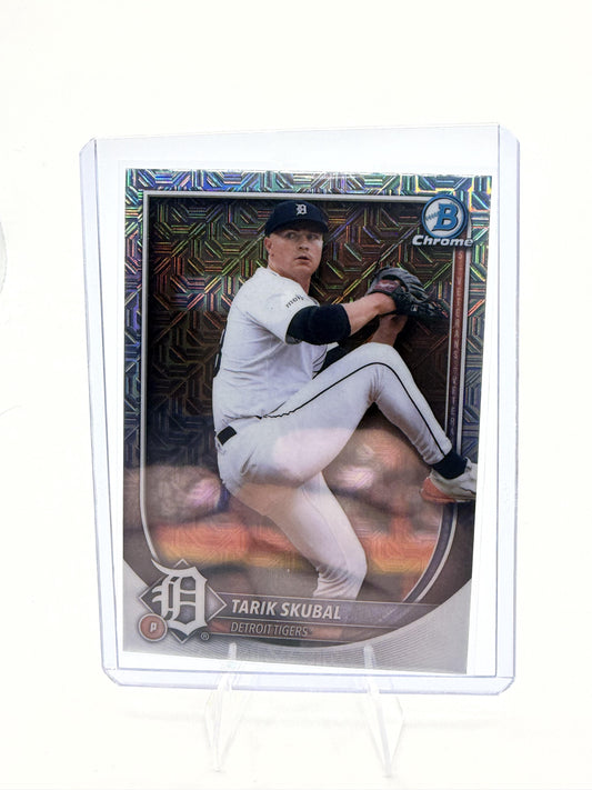 Tarik Skubal 2025 Bowman Chrome Mojo Refractor #20 Tigers Baseball Card NM