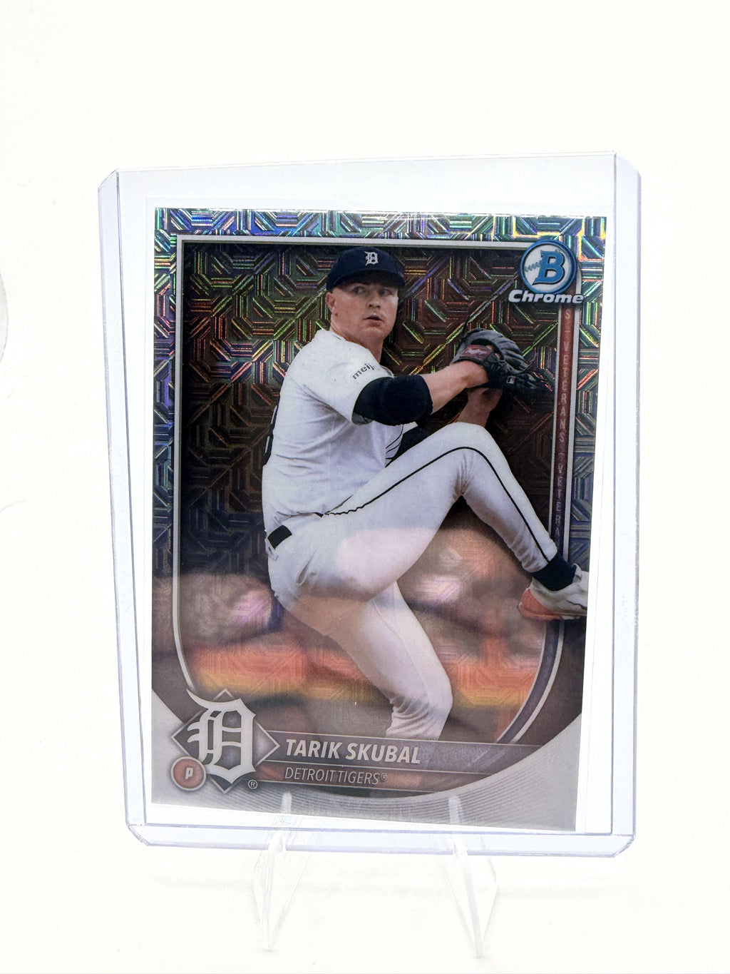 Tarik Skubal 2025 Bowman Chrome Mojo Refractor #20 Tigers Baseball Card NM