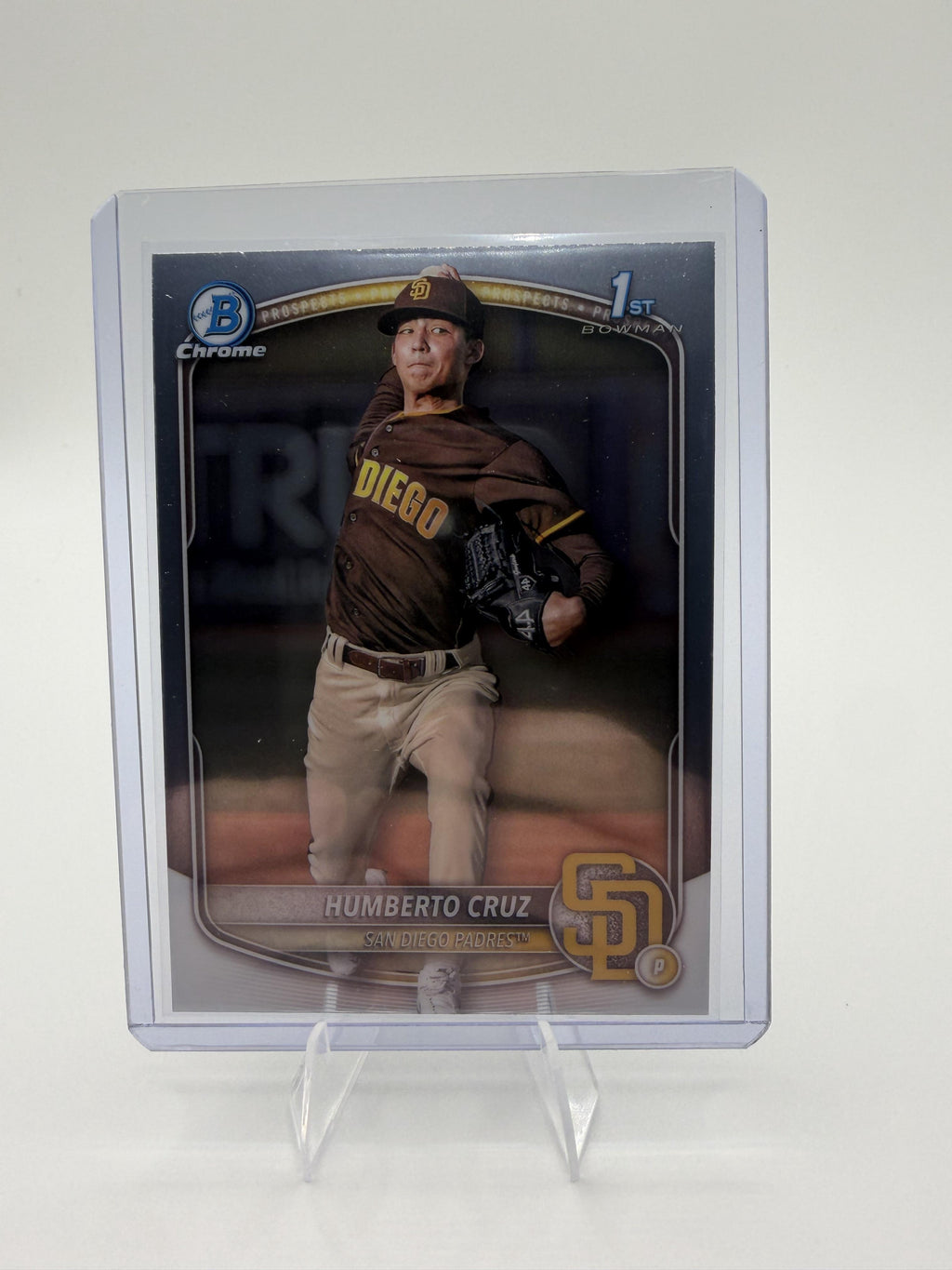 Humberto Cruz 2025 Bowman Chrome 1st Prospect #BCP-96 Padres Baseball Card