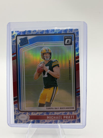 2024 Donruss Optic Michael Pratt Rocket Parallel Rated Rookie #280 Bucs Card