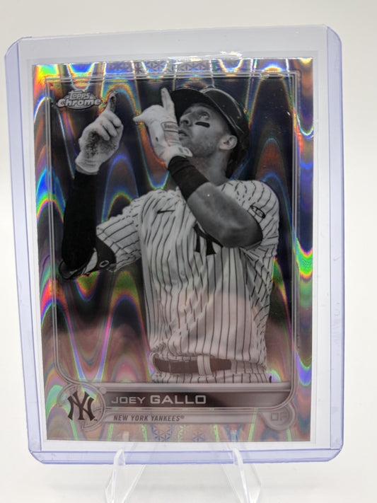 2022 Topps Chrome Joey Gallo Black & White RayWave #178 Yankees Card