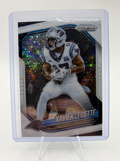 2025 Prizm Xavier Legette White Disco Prizm RC #118 Panthers Rookie Card