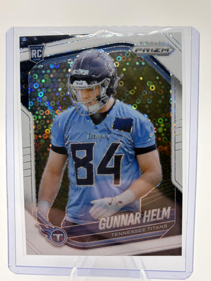2025 Panini Prizm Gunnar Helm White Disco Prizm RC Rookie Card #359 Titans