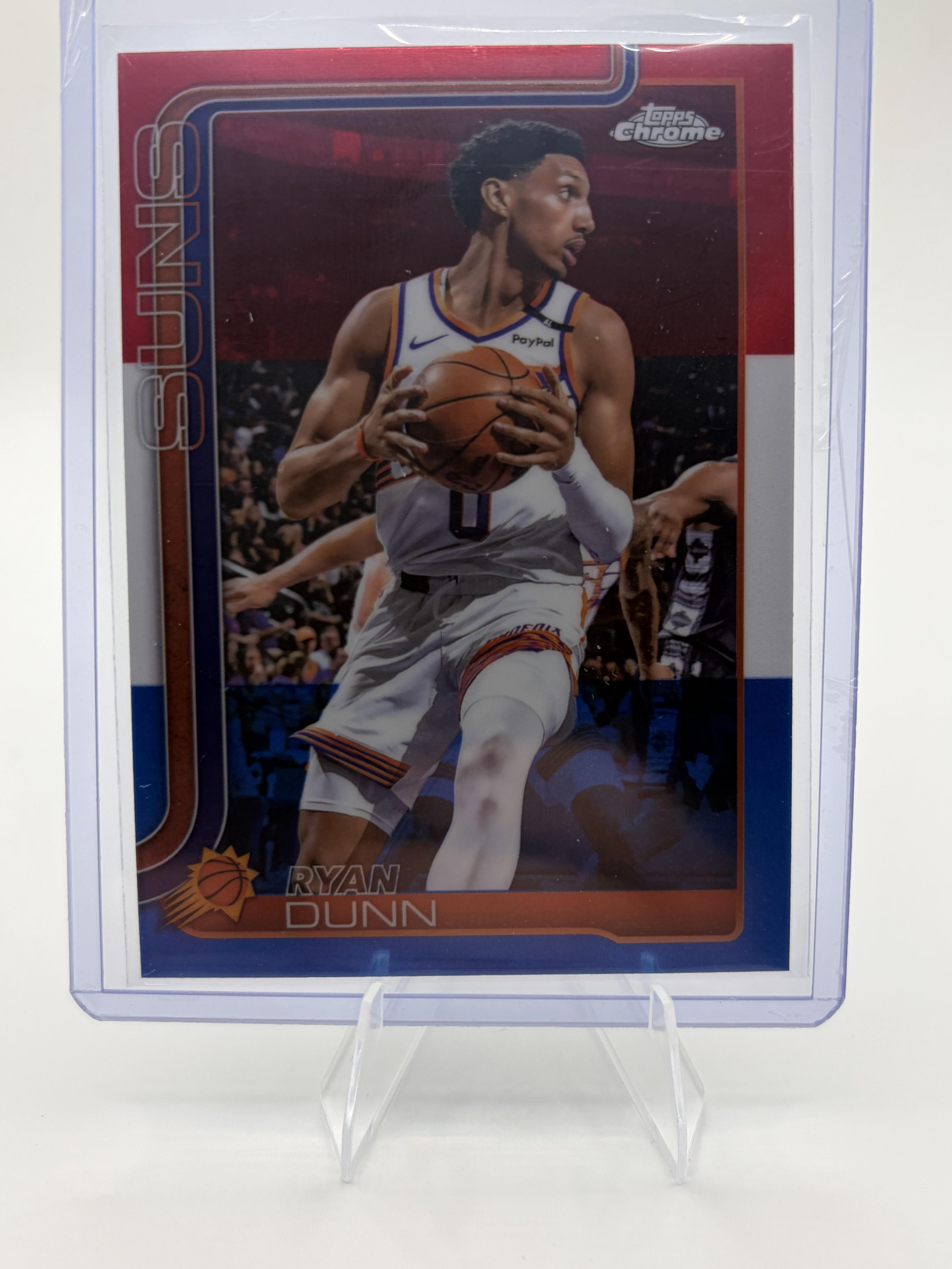 2025 Topps Chrome Ryan Dunn RC Rookie Card #178 Prizm Red White Blue Suns