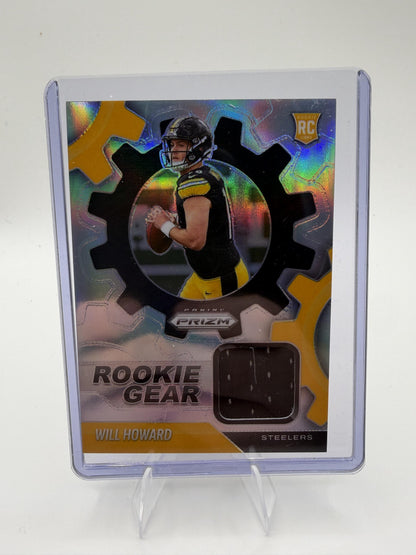 2025 Panini Prizm Will Howard RC Rookie Gear Jersey Relic Card #RGR-WHD Steelers