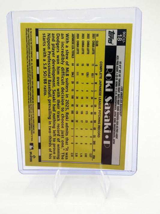 2025 Topps Chrome Roki Sasaki Rookie Card 1990 35th Anniv  Refractor