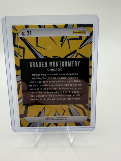 2025 Panini Prizm Baseball Braden Montgomery Dingers! Insert Card Chicago #21