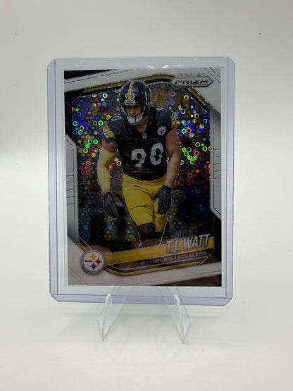 2025 Panini Prizm T.J. Watt Steelers Card Silver Prizm Pulsar Disco #263