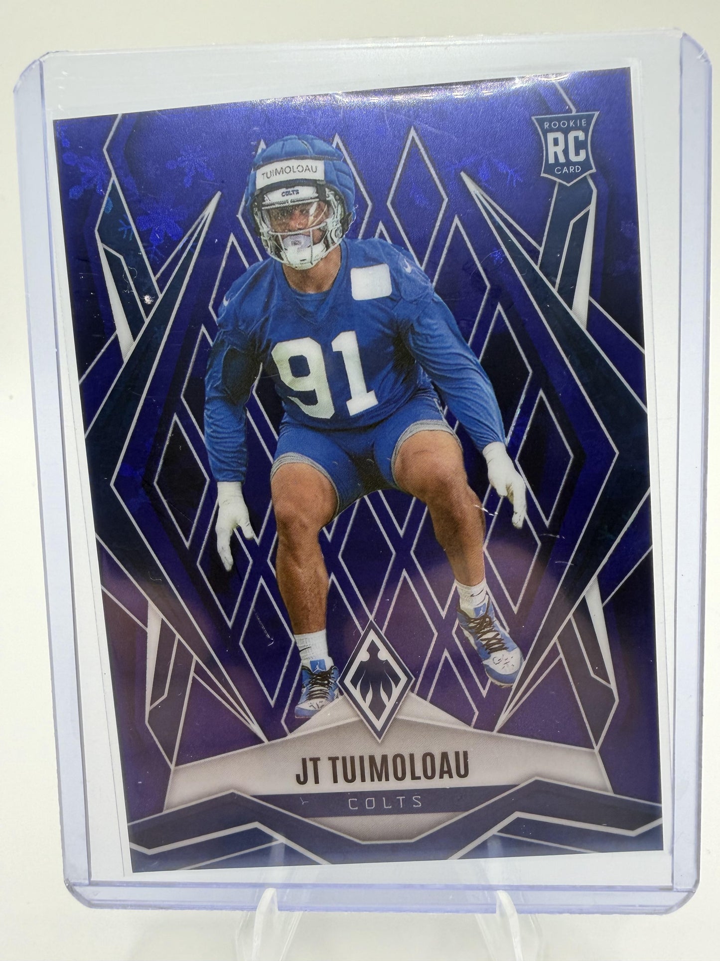 2025 Panini Phoenix JT Tuimoloau Rookie Card Blue Parallel /199 Colts RC #218