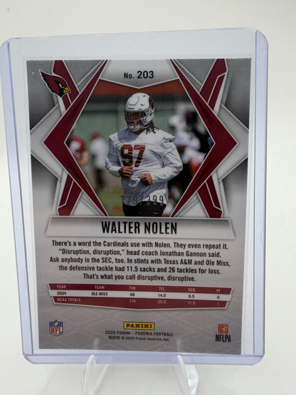 2025 Panini Phoenix Walter Nolen Rookie Card Red Snowflake Parallel /399 #203