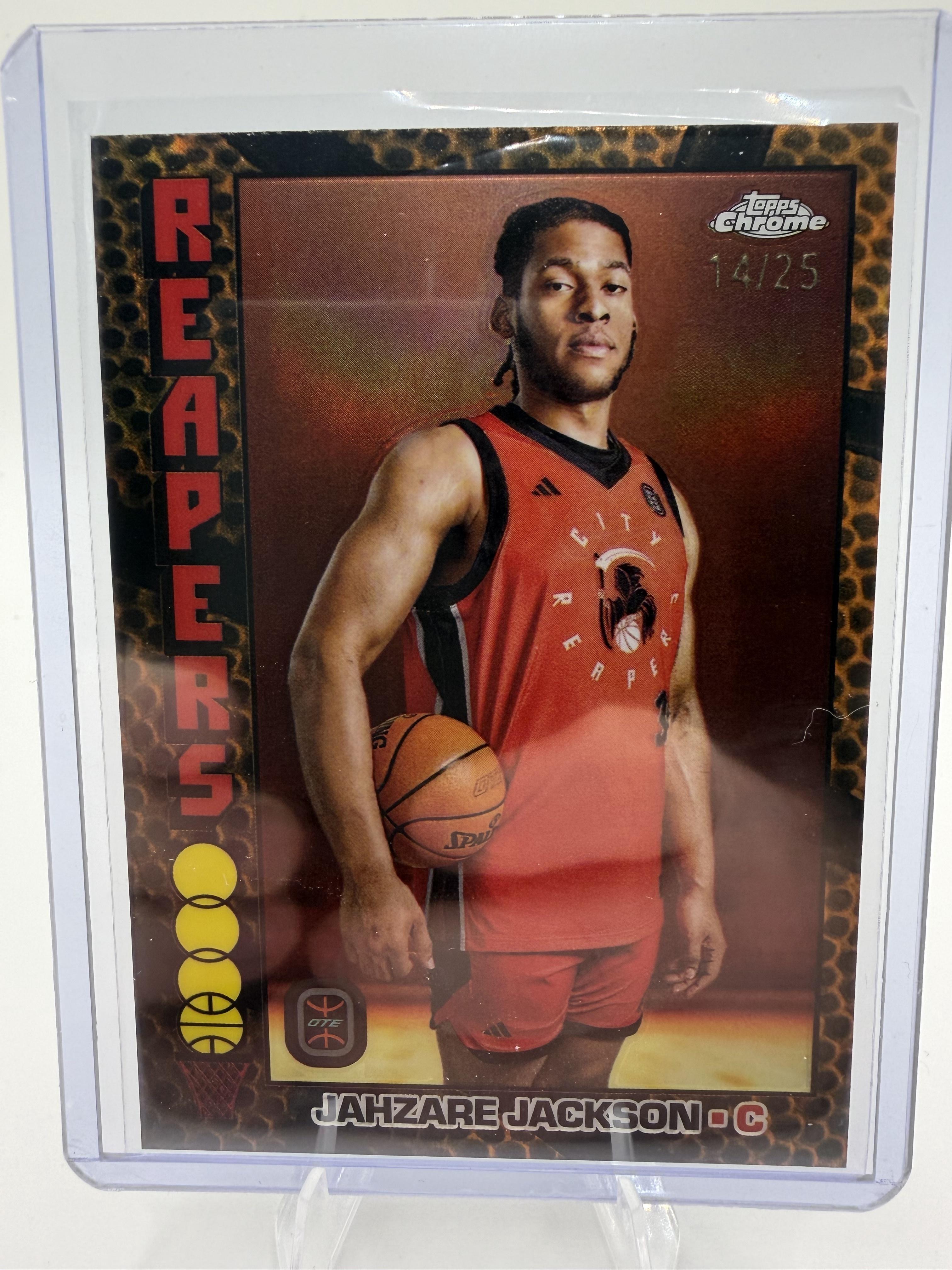 2023-24 Topps Chrome OTE Jahzare Jackson Orange Basketball Refractor /25 Card