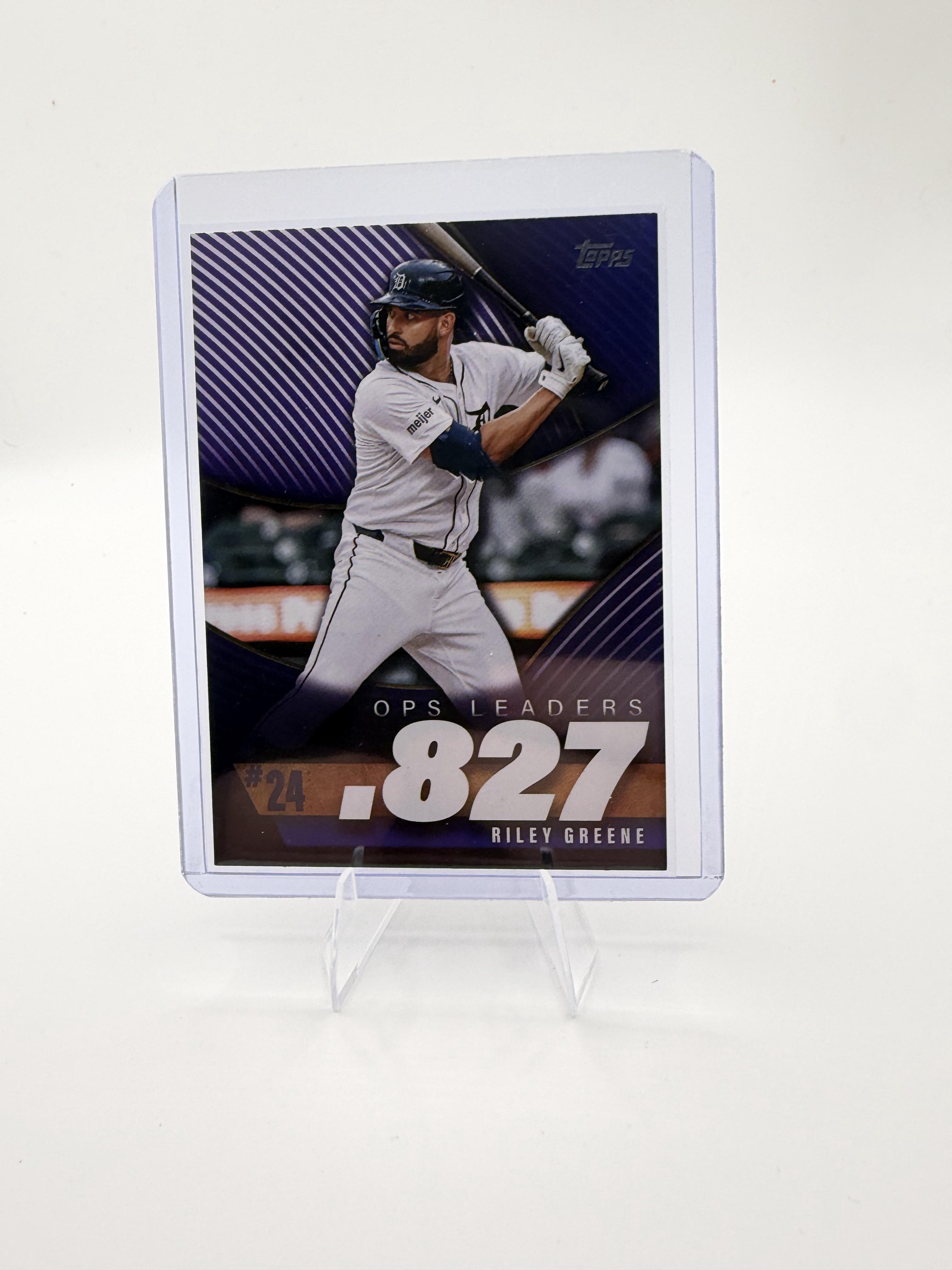2025 Topps Series 2 Riley Greene OPS Leaders Insert Card #OPS-24 Tigers