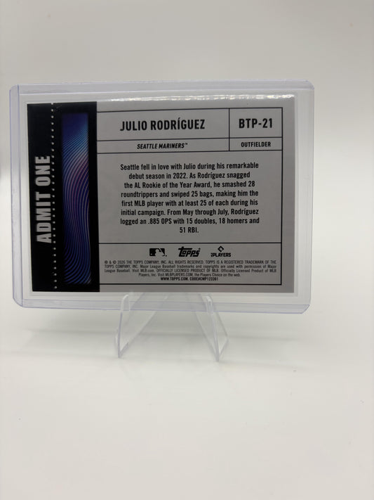 2026 Topps Julio Rodriguez Big Ticket Player Insert Baseball Card #BTP-21