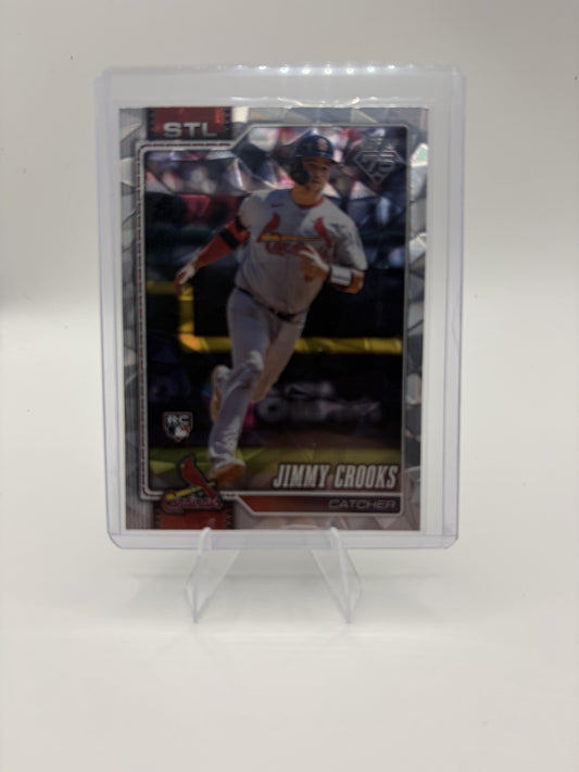 2026 Topps Jimmy Crooks RC Silver Crackle Foil Parallel Baseball Card #73