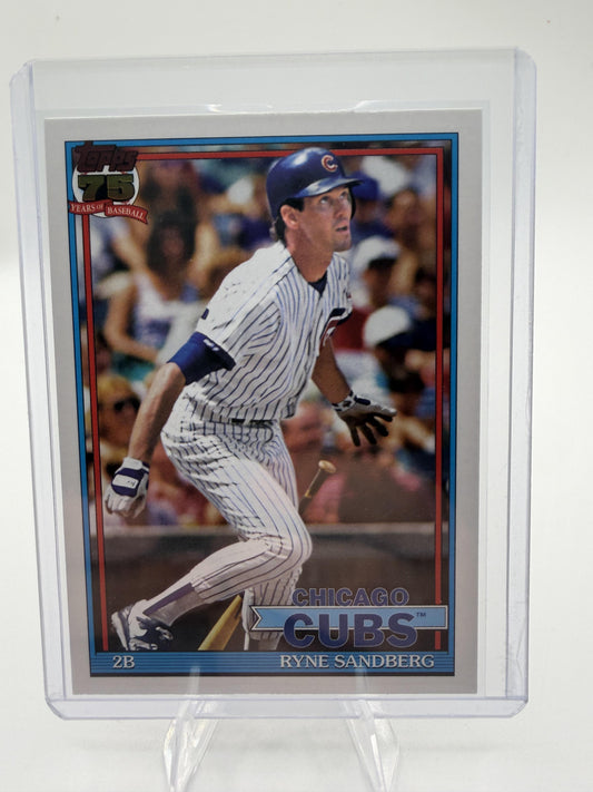 2026 Topps Ryne Sandberg 75th Anniversary 1991 Insert Card #T91-25 Cubs
